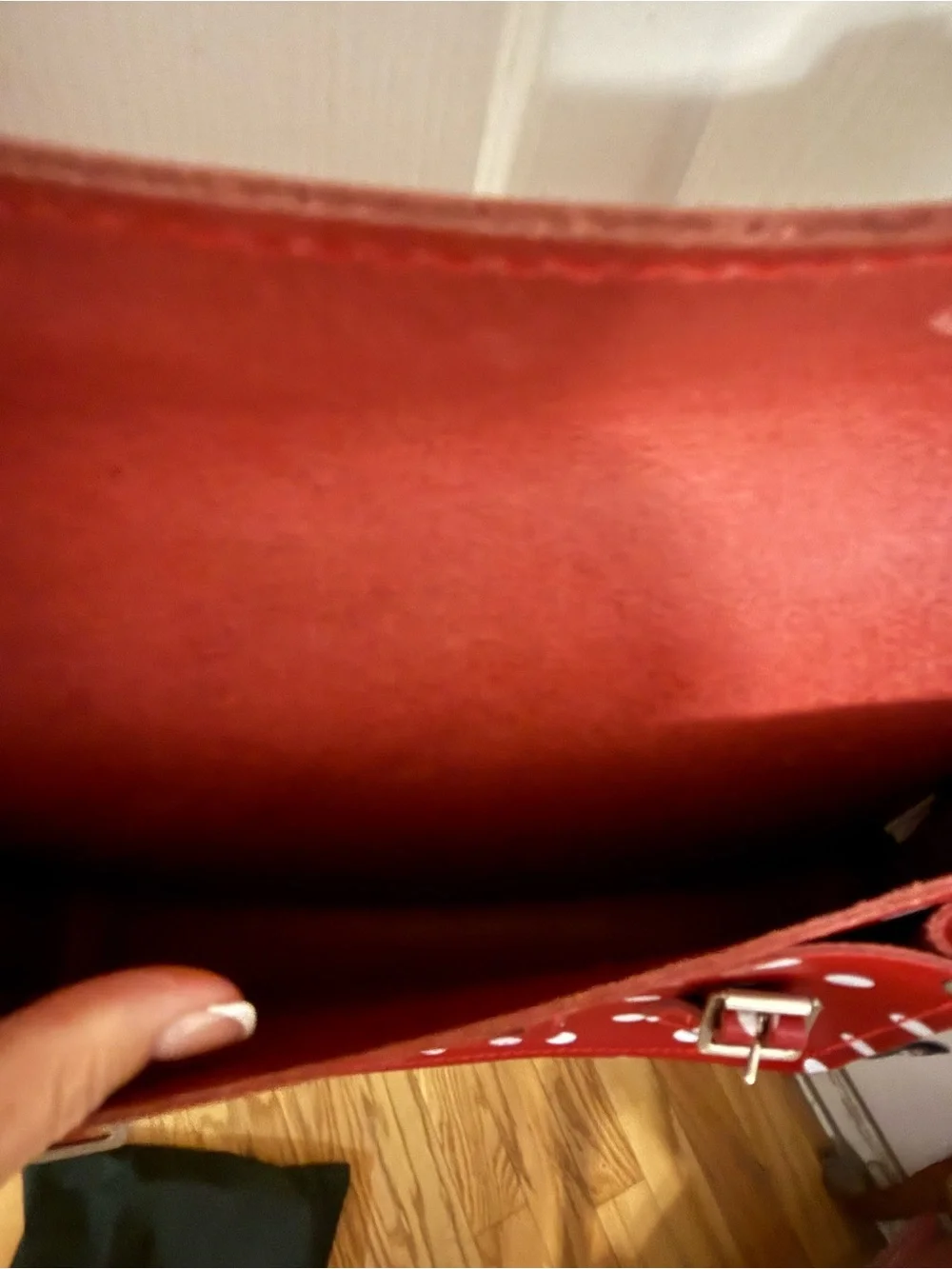 Polka Dot Red Satchel Shoulder Bag